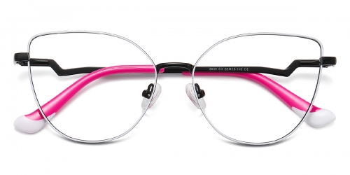 Cateye Magnet-silver Glasses
