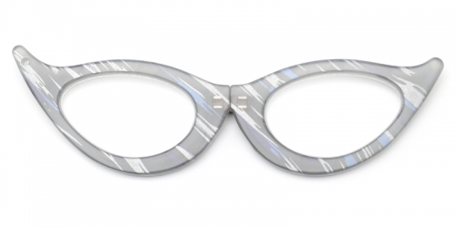 Vkyee prescription cat-eye unisex eyeglasses in mixed material, color grey