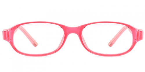 Vkyee prescription kids optical eyeglasses unisex rectangle TR frame,front color red
