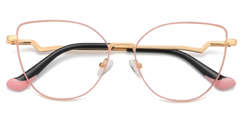 Cateye Magnet-pink Glasses