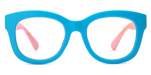 Round Eve-Blue Glasses