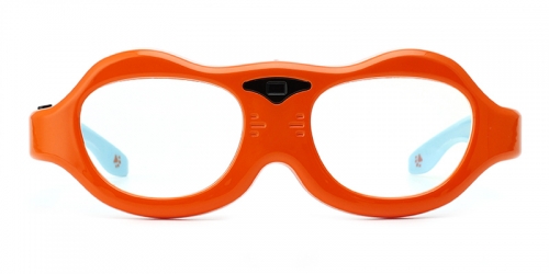 Vkyee optical prescription eyewear unisex square prevent myopia kids frame,front color orange