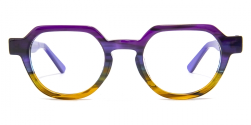 geometric  Dodie-purple/Yellow Glasses