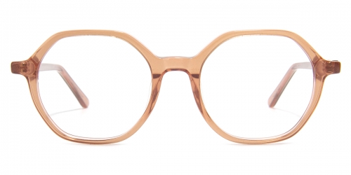Geometric Raychelle-Orange Glasses