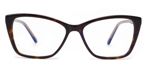 Vkyee prescription cat-eye unisex eyeglasses in acetate material, front color tortoise