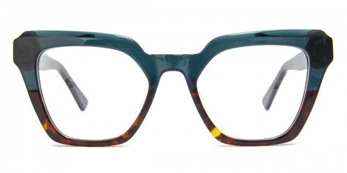 Geometric Gemma-green/tortoise Glasse