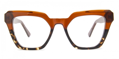 Geometric Gemma-orange/tortoise Glasse