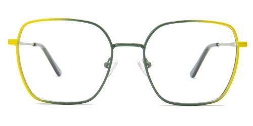 Geometric Lionel-yellow/green Glasses