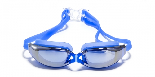 Vkyee swimming goggles oval unisex swimming goggles in mixed materials, front color blue.