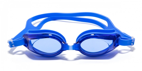 Vkyee swimming goggles oval unisex swimming goggles in mixed materials, front color blue.