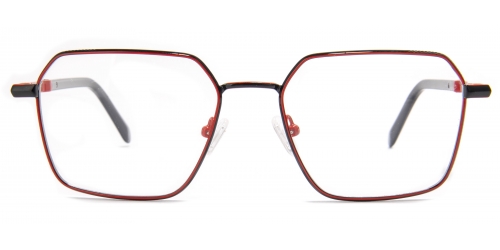 Geometric Nino-black/red Glasses