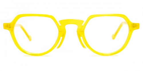 Geometric Urraca-yellow Glasses