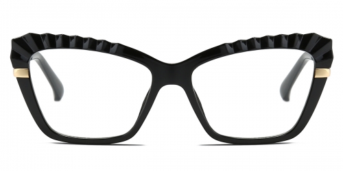 Vkyee prescription eyewear female cateye tr90,front color black
