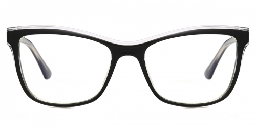 Vkyee prescription eyewear female square tr90,front color black