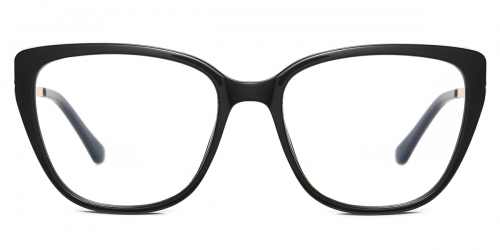 Vkyee prescription eyewear female square tr90,front color black
