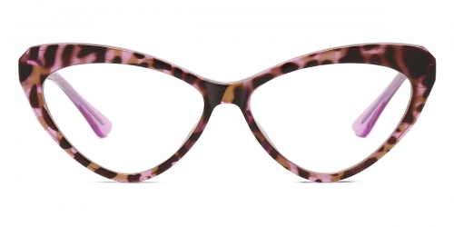 Vkyee prescription optical eyeglasses women cateye TR90 frame,front color tortoise 