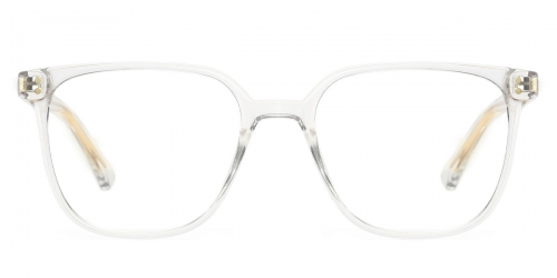 Vkyee prescription optical eyeglasses men square TR90 frame,front color clear 