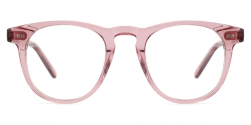 Vkyee prescription unisex in oval shape with acetate and mixed materials ,front color pink. 