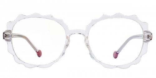 Vkyee prescription glasses female geometric tr90,side color clear
