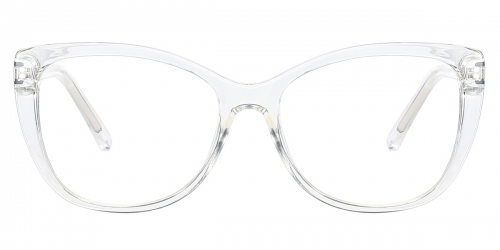 Vkyee prescription square women eyeglasses in TR90 materials, front color clear