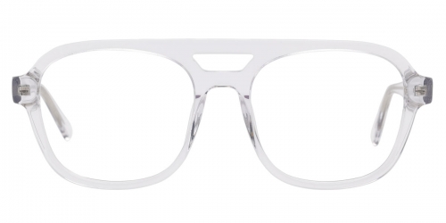 Vkyee prescription square unisex sunglasses in acetate materials, front color clear.