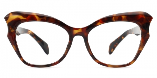 Vkyee prescription optical eyeglasses women cateyeTR90 frame,front color tortoise