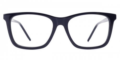 Vkyee prescription rectangle unisex eyeglasses in mixed material, front color blue.