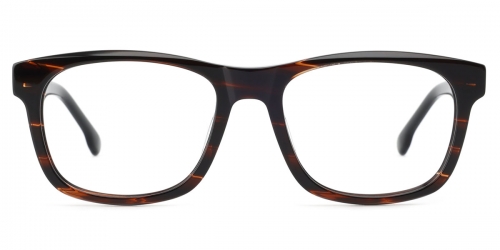 Vkyee prescription round unisex eyeglasses in mixed material, front color demi.
