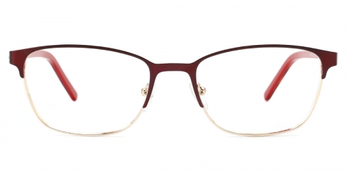 Vkyee prescription oval shape women eyeglasses in other material ,  front color red. 