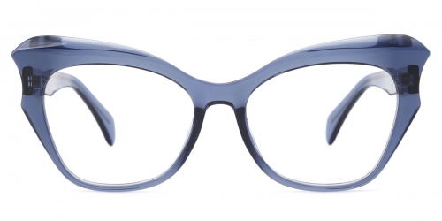 Vkyee prescription optical eyeglasses women cateyeTR90 frame,front color blue