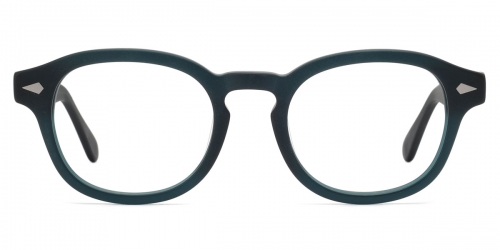 Vkyee prescription oval unisex eyeglasses in acetate materials, front color green.
