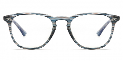Vkyee prescription square women eyeglasses in TR90 material, front color stripe.