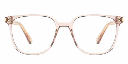 Vkyee prescription optical eyeglasses unisex square TR90 frame,front color pink