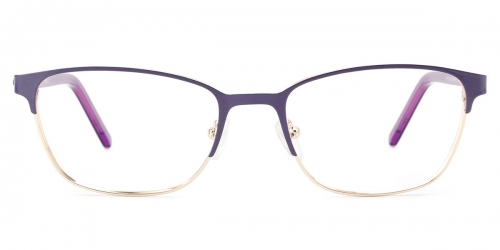 Vkyee prescription oval shape women eyeglasses in other material ,  front color purple  .