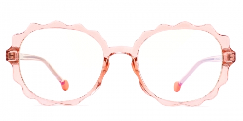 Vkyee prescription glasses female geometric tr90,side color pink
