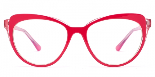 Vkyee prescription eyewear female oval tr90,front color red