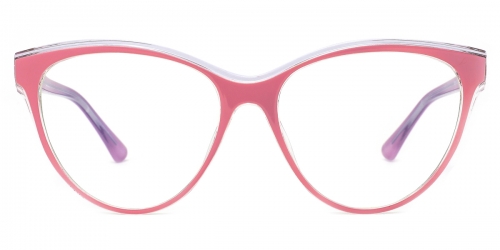 Vkyee prescription eyewear female oval tr90,front color pink 