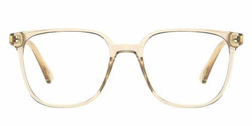 Vkyee prescription optical eyeglasses men square TR90 frame,front color champagne
