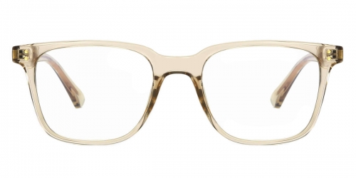 Vkyee prescription optical eyeglasses men square TR90 frame,front color champagne 
