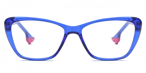 Vkyee prescription eyewear female square tr90,front color blue
