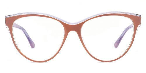 Vkyee prescription eyewear female oval tr90,front color orange