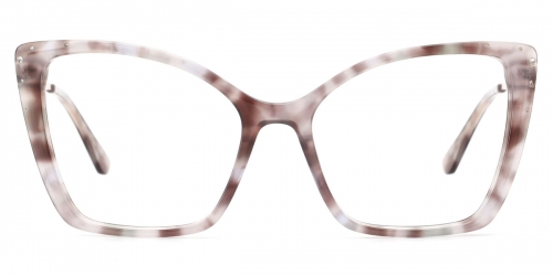 Vkyee prescription square women eyeglasses in acetate material, front color tortoise