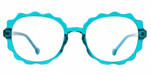 Vkyee prescription glasses female geometric tr90,side color green
