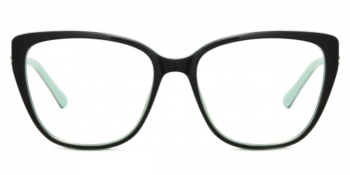 Vkyee prescription eyewear female square tr90,front color black/green