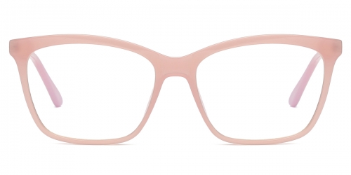 Vkyee prescription square female eyeglasses in TR90 material,  frontcolor pink . 