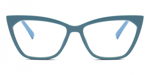 Vkyee prescription optical eyeglasses women square TR90 frame,front color green