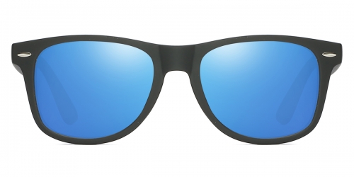 Vkyee prescription square unisex sunglasses in other plastic material, front color black ice blue