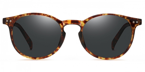 Vkyee prescription round unisex sunglasses in TR90 materials, front color demi.