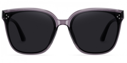 Vkyee prescription square unisex sunglasses in TR90 materials, front color grey