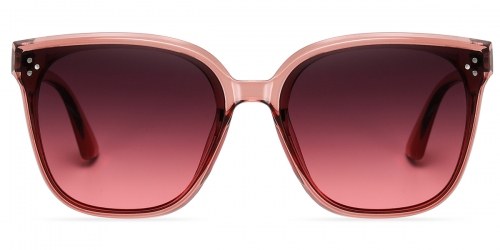 Vkyee prescription square unisex sunglasses in TR90 materials, front color pink